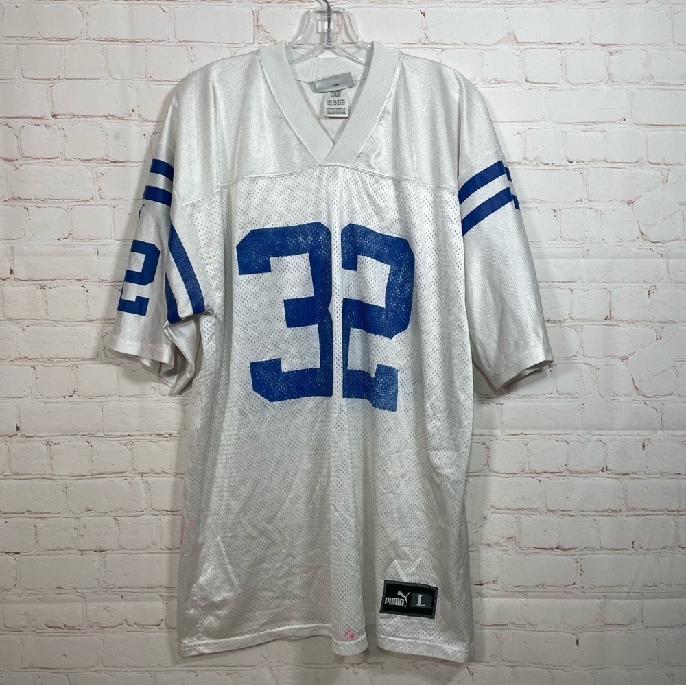 Vintage EDGERRIN JAMES Puma Jersey Mens Large Indianapolis Colts White Away